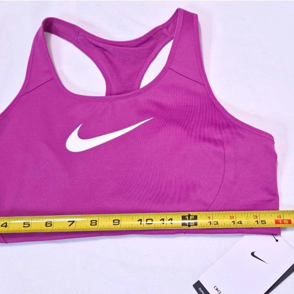 Nike Dri-FIT‎ Medium Support Sports Bra XL Training Mesh Back Hot Pink Gym NWT